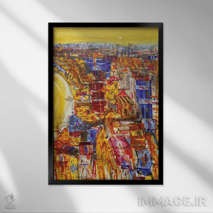 تابلو روزهای گرم پیش رو اثر آدام بوگوش - نمای قابدار مشکی