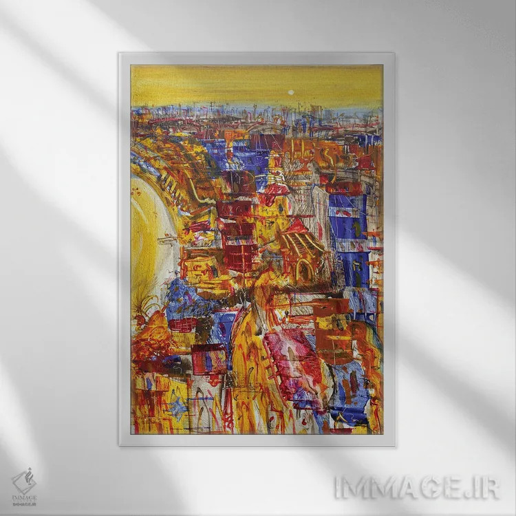 تابلو روزهای گرم پیش رو اثر آدام بوگوش - نمای قابدار سفید