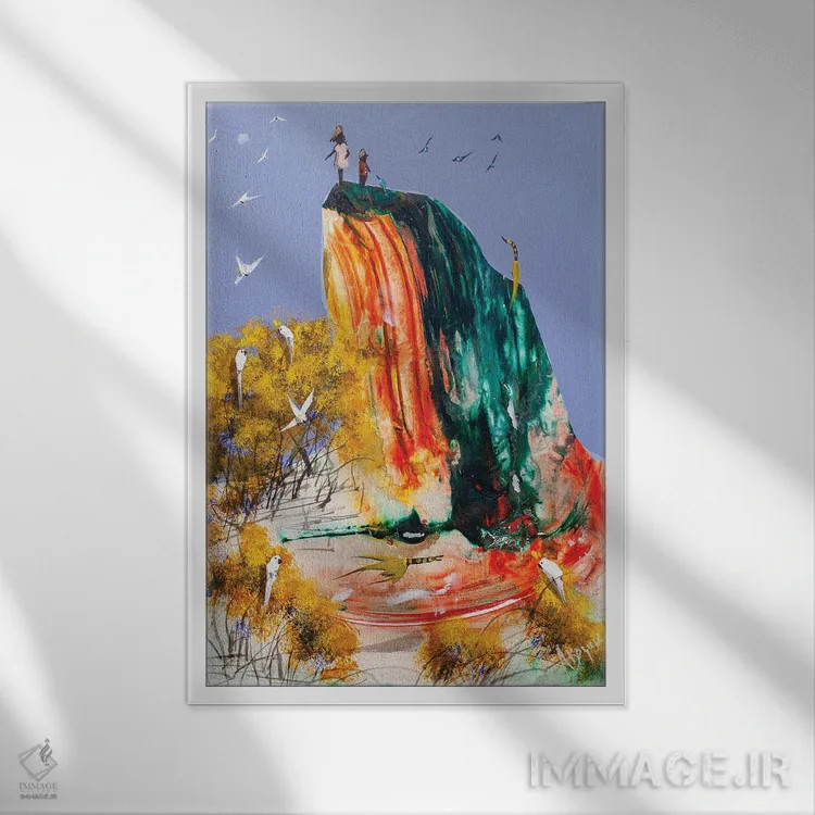 تابلو پیامرسان اثر آدام بوگوش - نمای قابدار سفید