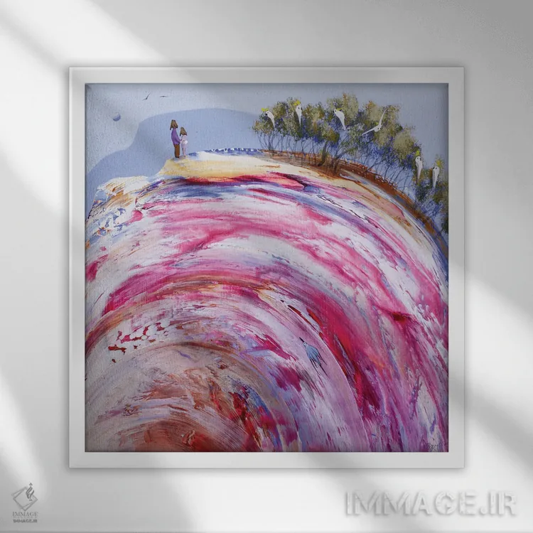 تابلو گردش جهان اثر آدام بوگوش - نمای قابدار سفید