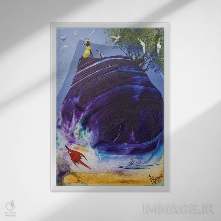 تابلو اکنون میتوانی رها کنی اثر آدام بوگوش - نمای قابدار سفید