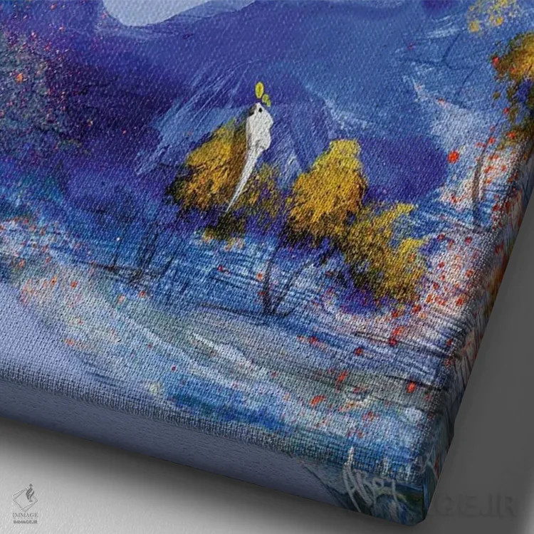 تابلو تو تنها کسی بودی اثر آدام بوگوش - نمای نزدیک بافت بوم