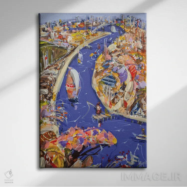 تابلو بازگشت به رودخانه اثر آدام بوگوش - نمای روبهرو روی دیوار