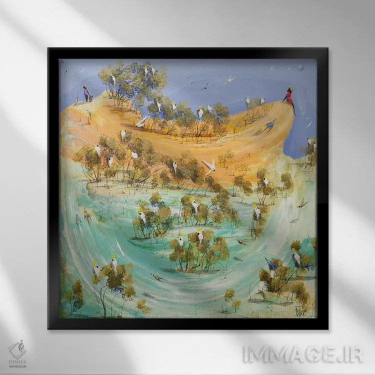 تابلو جاریشده اثر آدام بوگوش - نمای قابدار مشکی