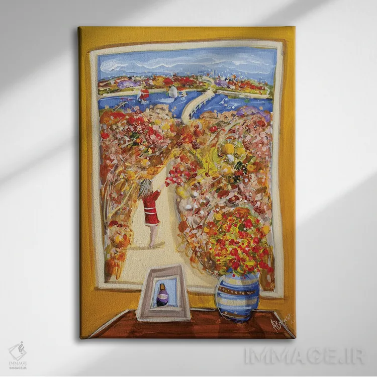 تابلو گلهایی برای تو اثر آدام بوگوش - نمای روبهرو روی دیوار