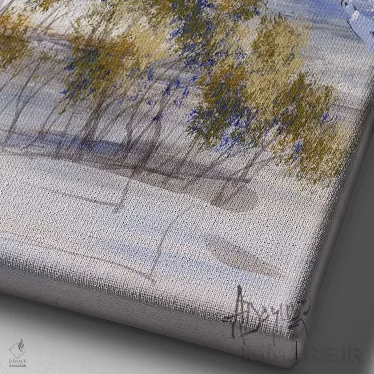 تابلو در اوج پرواز اثر آدام بوگوش - نمای نزدیک بافت بوم