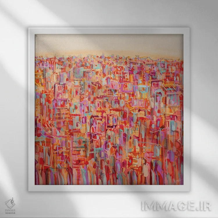 تابلو حالوهوای شهری اثر آدام بوگوش - نمای قابدار سفید