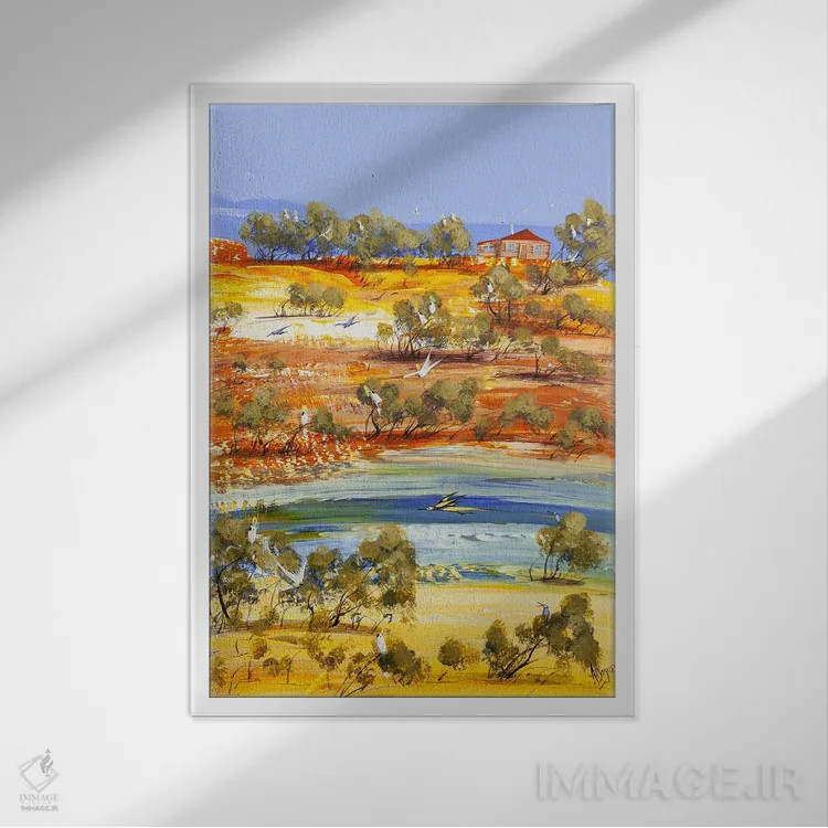 تابلو یادگیری پرواز دوباره اثر آدام بوگوش - نمای قابدار سفید
