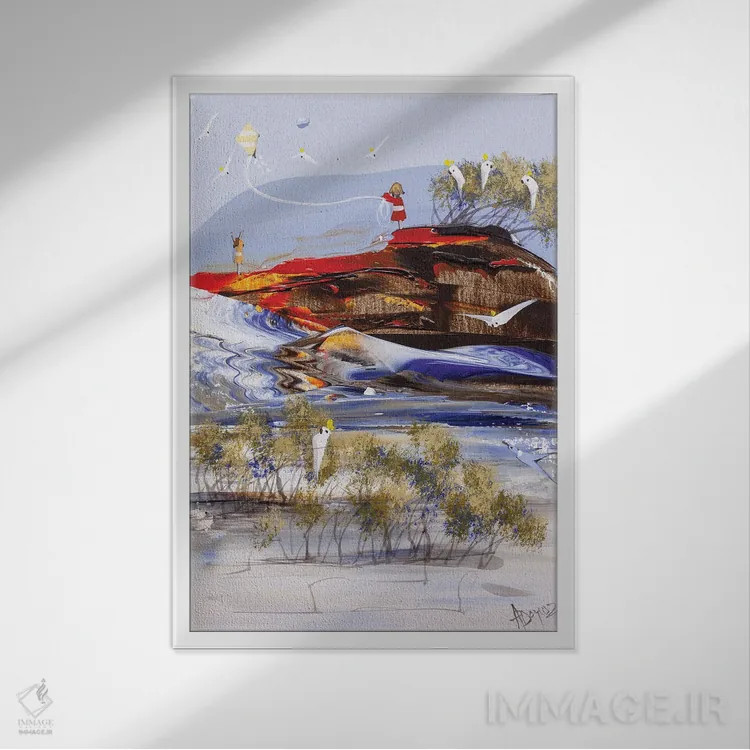 تابلو در اوج پرواز اثر آدام بوگوش - نمای قابدار سفید