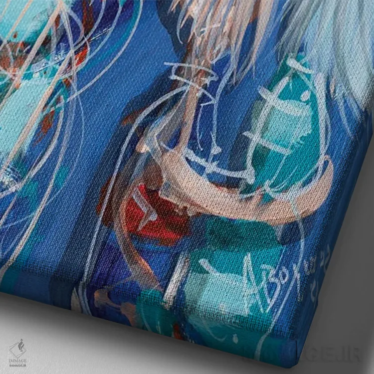 تابلو تو را میپرستم اثر آدام بوگوش - نمای نزدیک بافت بوم