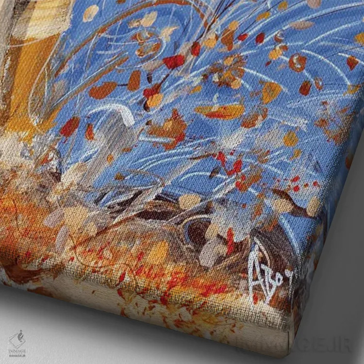 تابلو پرندهٔ آزاد اثر آدام بوگوش - نمای نزدیک بافت بوم