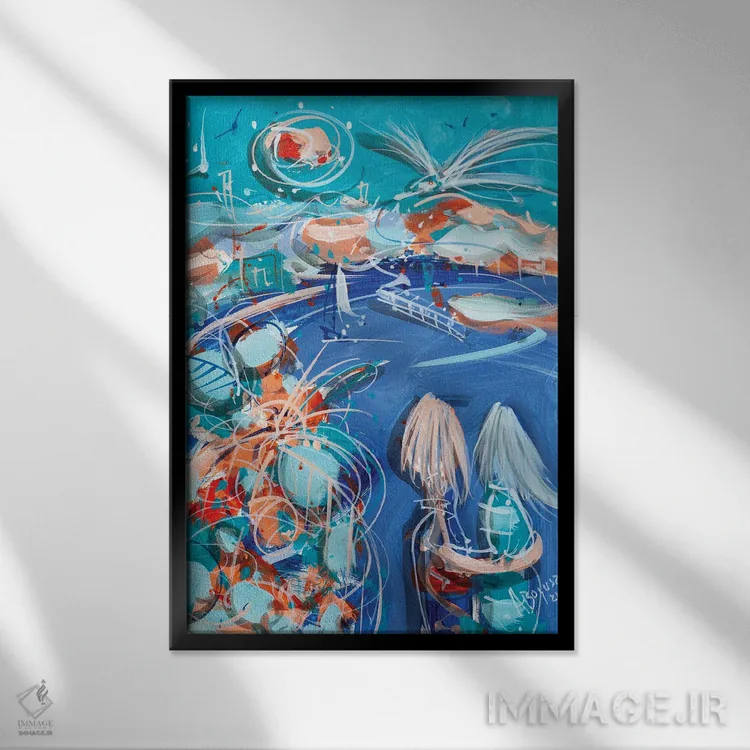 تابلو تو را میپرستم اثر آدام بوگوش - نمای قابدار مشکی