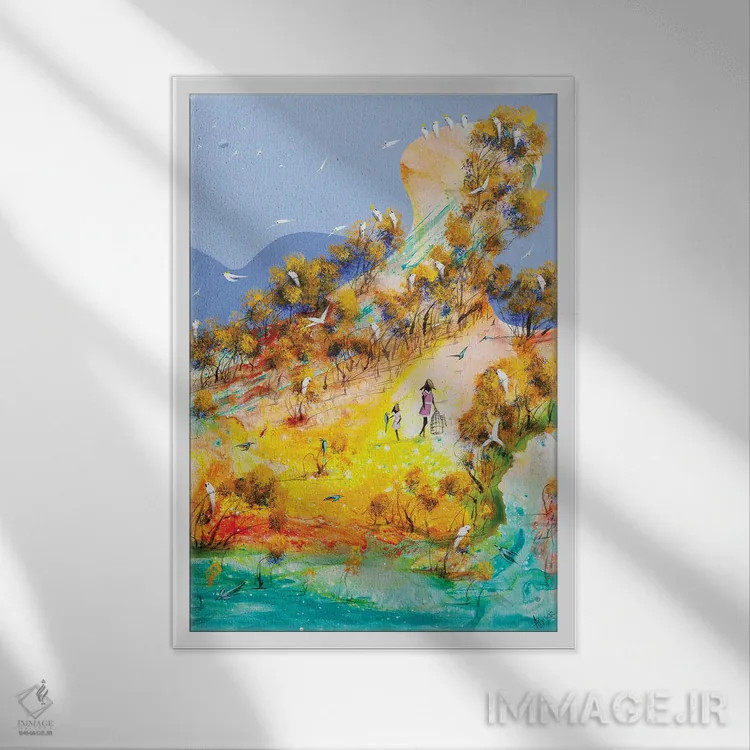 تابلو خانه بودن خوب است اثر آدام بوگوش - نمای قابدار سفید