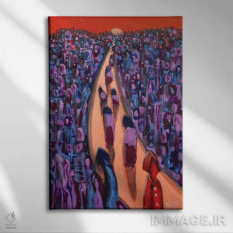 تابلو هرگز دیر نیست اثر آدام بوگوش - نمای روبهرو روی دیوار