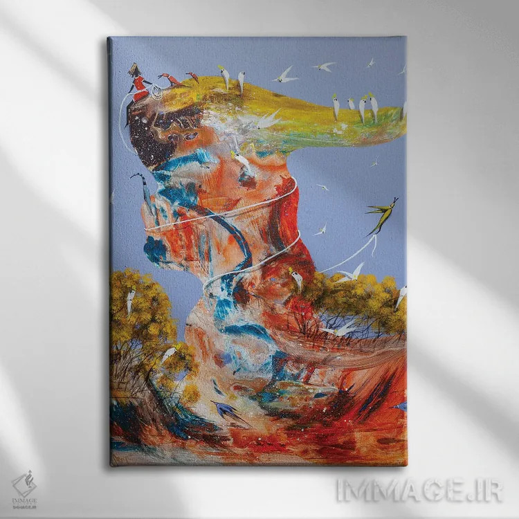 تابلو زمان آزادی است اثر آدام بوگوش - نمای روبهرو روی دیوار