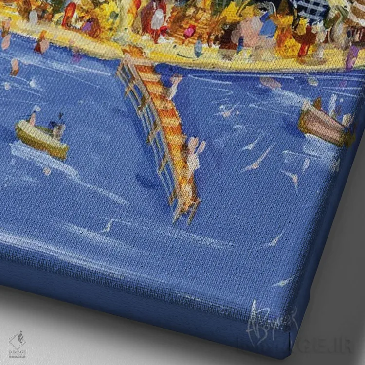 تابلو تعطیلات طولانی اثر آدام بوگوش - نمای نزدیک بافت بوم