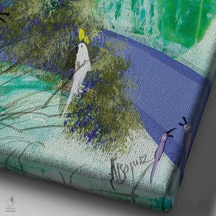 تابلو عشق راهنمای تو خواهد بود اثر آدام بوگوش - نمای نزدیک بافت بوم