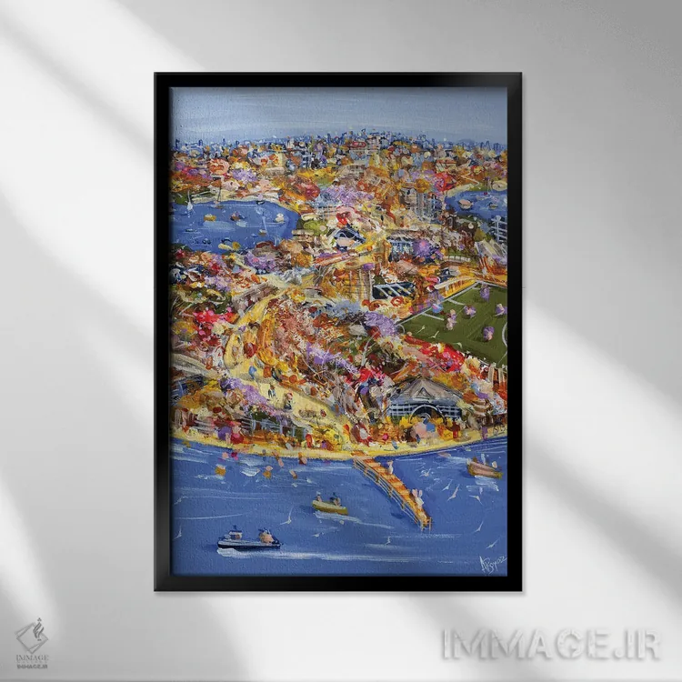 تابلو تعطیلات طولانی اثر آدام بوگوش - نمای قابدار مشکی