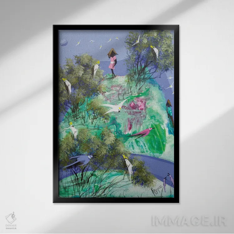 تابلو عشق راهنمای تو خواهد بود اثر آدام بوگوش - نمای قابدار مشکی