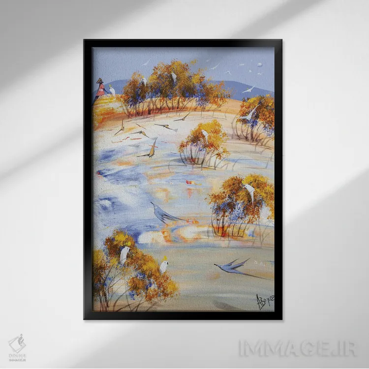 تابلو دختر طبیعی اثر آدام بوگوش - نمای قابدار مشکی