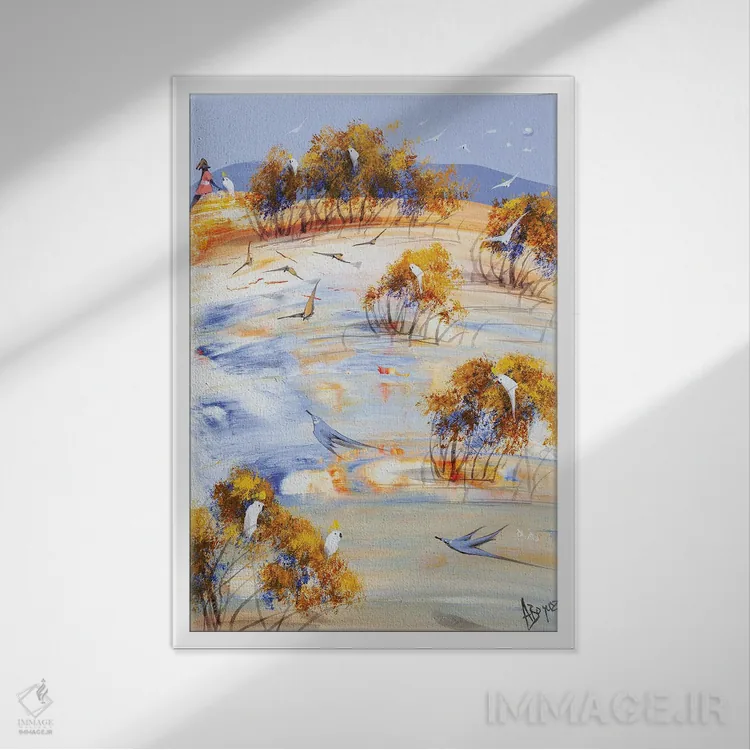 تابلو دختر طبیعی اثر آدام بوگوش - نمای قابدار سفید