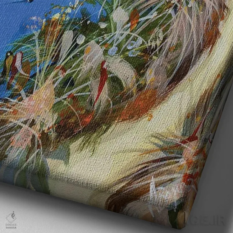 تابلو اکنون آزادی اثر آدام بوگوش - نمای نزدیک بافت بوم