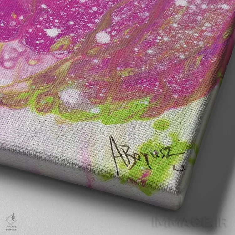 تابلو بر روی کوه من اثر آدام بوگوش - نمای نزدیک بافت بوم