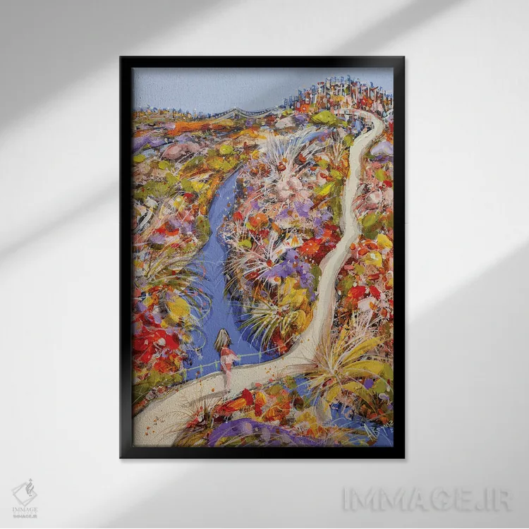 تابلو در مسیر خودم اثر آدام بوگوش - نمای قابدار مشکی