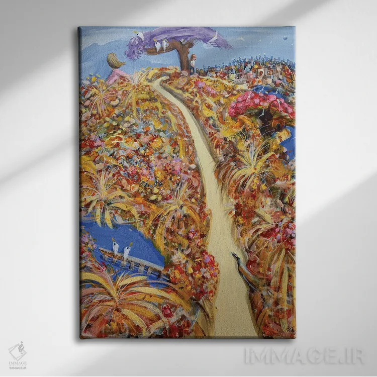 تابلو در مسیر درست اثر آدام بوگوش - نمای روبهرو روی دیوار