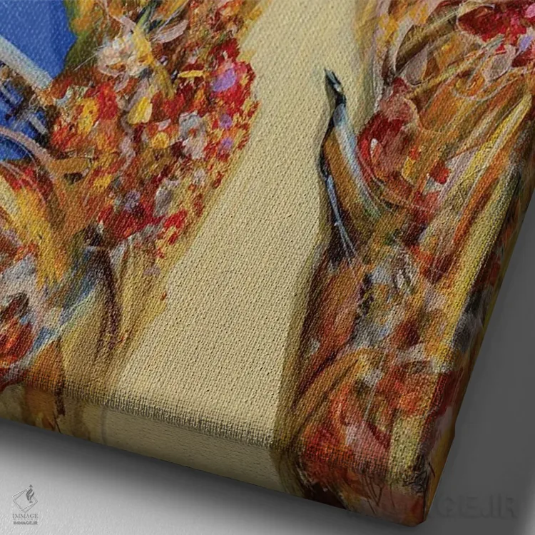 تابلو در مسیر درست اثر آدام بوگوش - نمای نزدیک بافت بوم