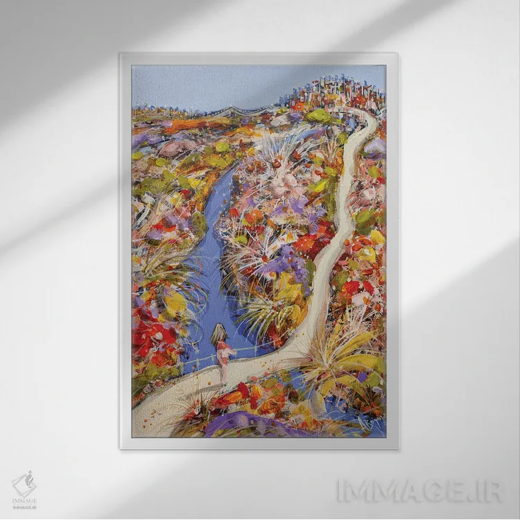 تابلو در مسیر خودم اثر آدام بوگوش - نمای قابدار سفید