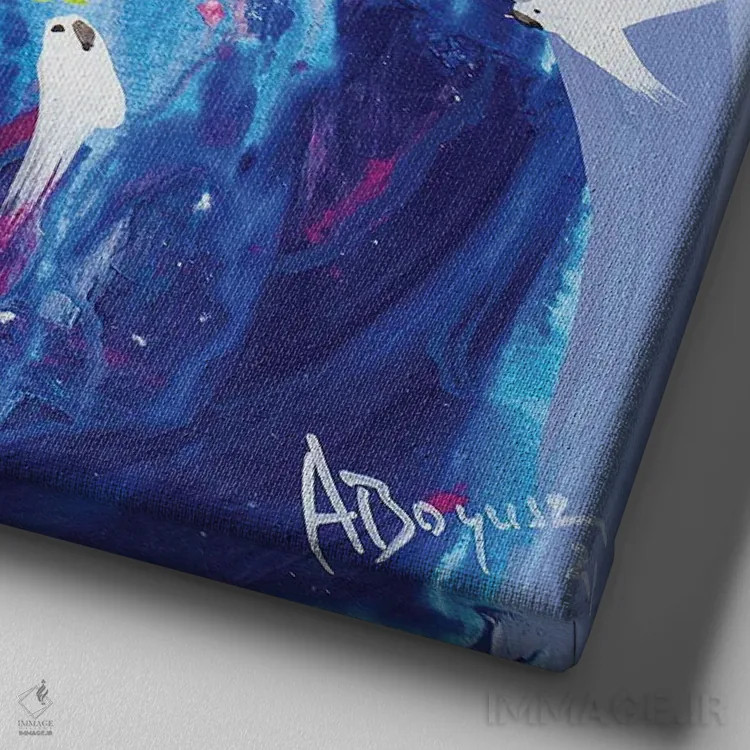 تابلو روی تپه اثر آدام بوگوش - نمای نزدیک بافت بوم