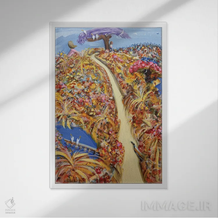 تابلو در مسیر درست اثر آدام بوگوش - نمای قابدار سفید