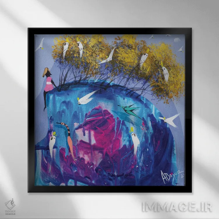 تابلو روی تپه اثر آدام بوگوش - نمای قابدار مشکی