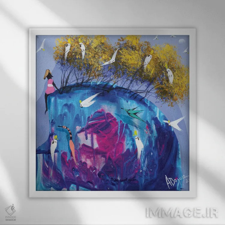 تابلو روی تپه اثر آدام بوگوش - نمای قابدار سفید