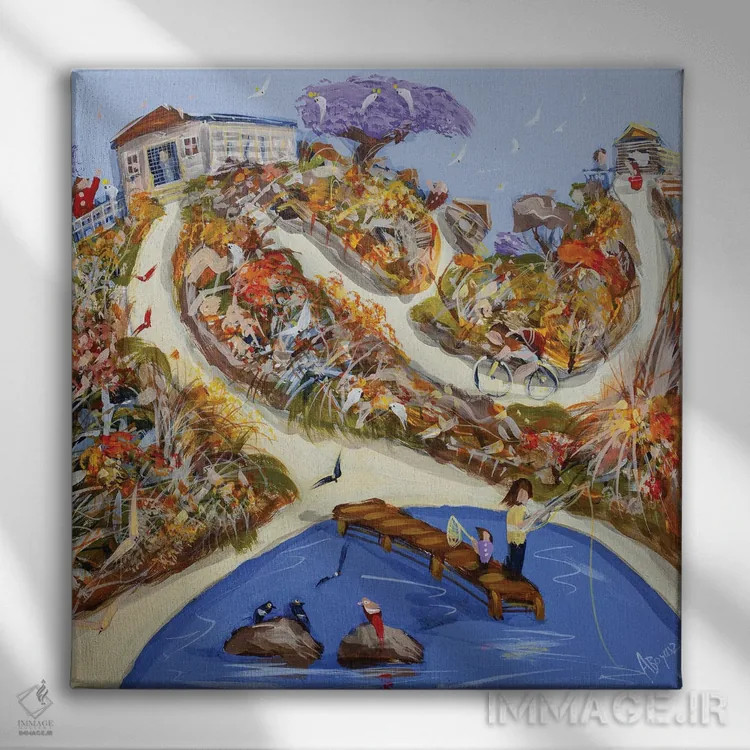 تابلو جای مورد علاقهٔ ما اثر آدام بوگوش - نمای روبهرو روی دیوار