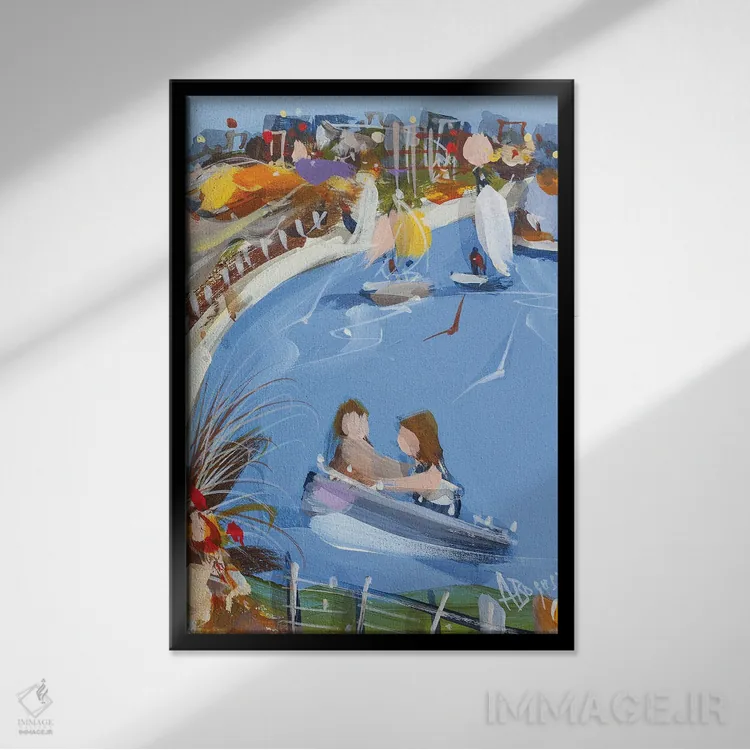 تابلو روی آب اثر آدام بوگوش - نمای قابدار مشکی