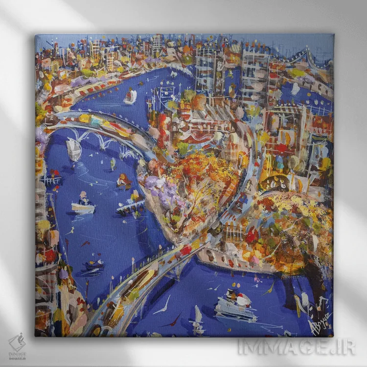 تابلو بر فراز آبی اثر آدام بوگوش - نمای روبهرو روی دیوار