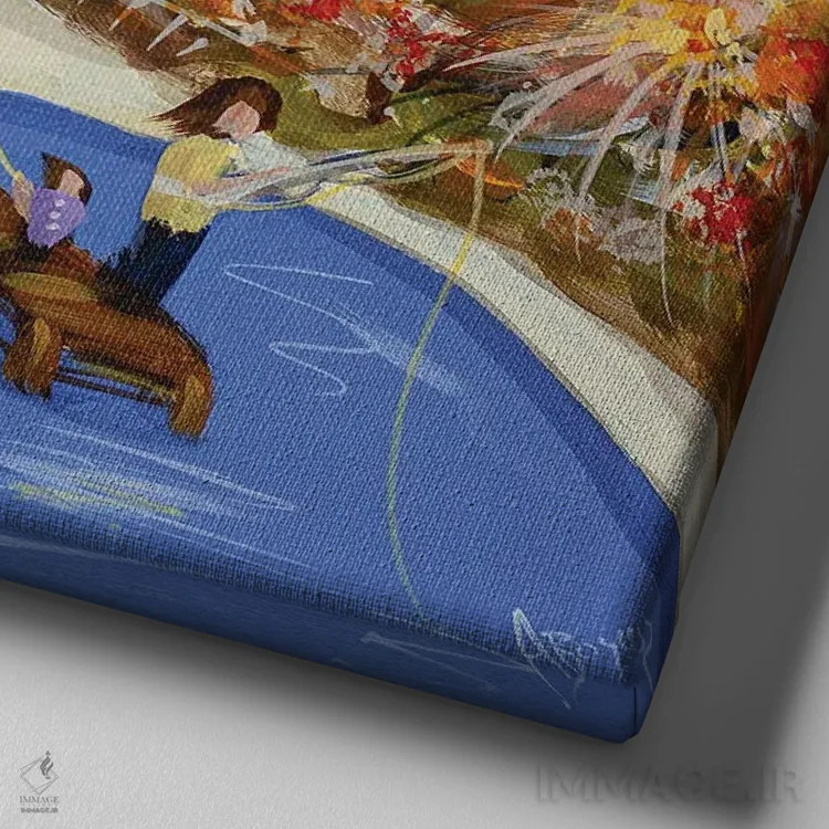 تابلو جای مورد علاقهٔ ما اثر آدام بوگوش - نمای نزدیک بافت بوم