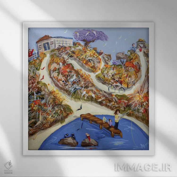 تابلو جای مورد علاقهٔ ما اثر آدام بوگوش - نمای قابدار سفید