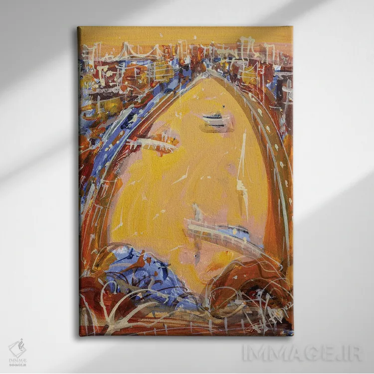 تابلو انعکاس کنار رودخانه اثر آدام بوگوش - نمای روبهرو روی دیوار