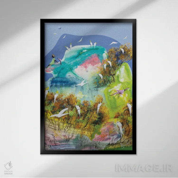 تابلو آماده برای ادامه دادن اثر آدام بوگوش - نمای قابدار مشکی