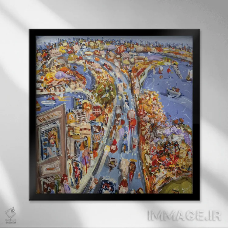 تابلو آهنگ خودم را نواختن اثر آدام بوگوش - نمای قابدار مشکی