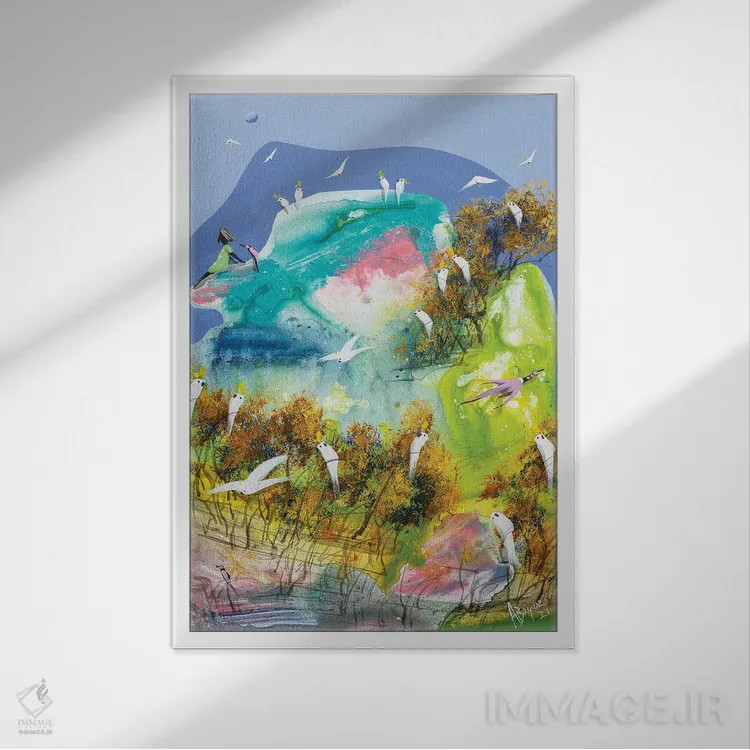 تابلو آماده برای ادامه دادن اثر آدام بوگوش - نمای قابدار سفید