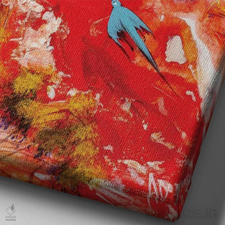 تابلو فرستادن عشقم اثر آدام بوگوش - نمای نزدیک بافت بوم