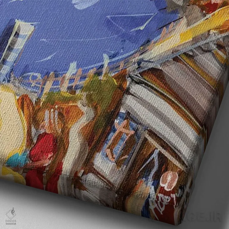 تابلو خلیج احساسی اثر آدام بوگوش - نمای نزدیک بافت بوم