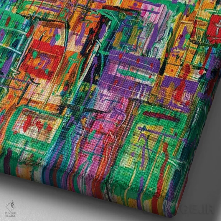 تابلو بر من بتاب اثر آدام بوگوش - نمای نزدیک بافت بوم