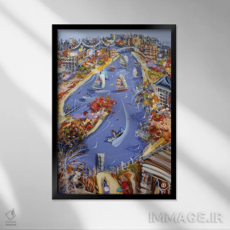 تابلو خلیج احساسی اثر آدام بوگوش - نمای قابدار مشکی