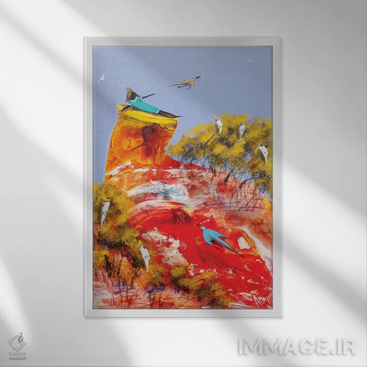 تابلو فرستادن عشقم اثر آدام بوگوش - نمای قابدار سفید