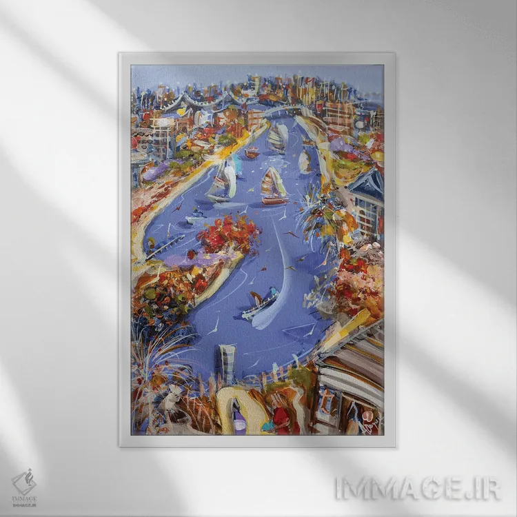 تابلو خلیج احساسی اثر آدام بوگوش - نمای قابدار سفید